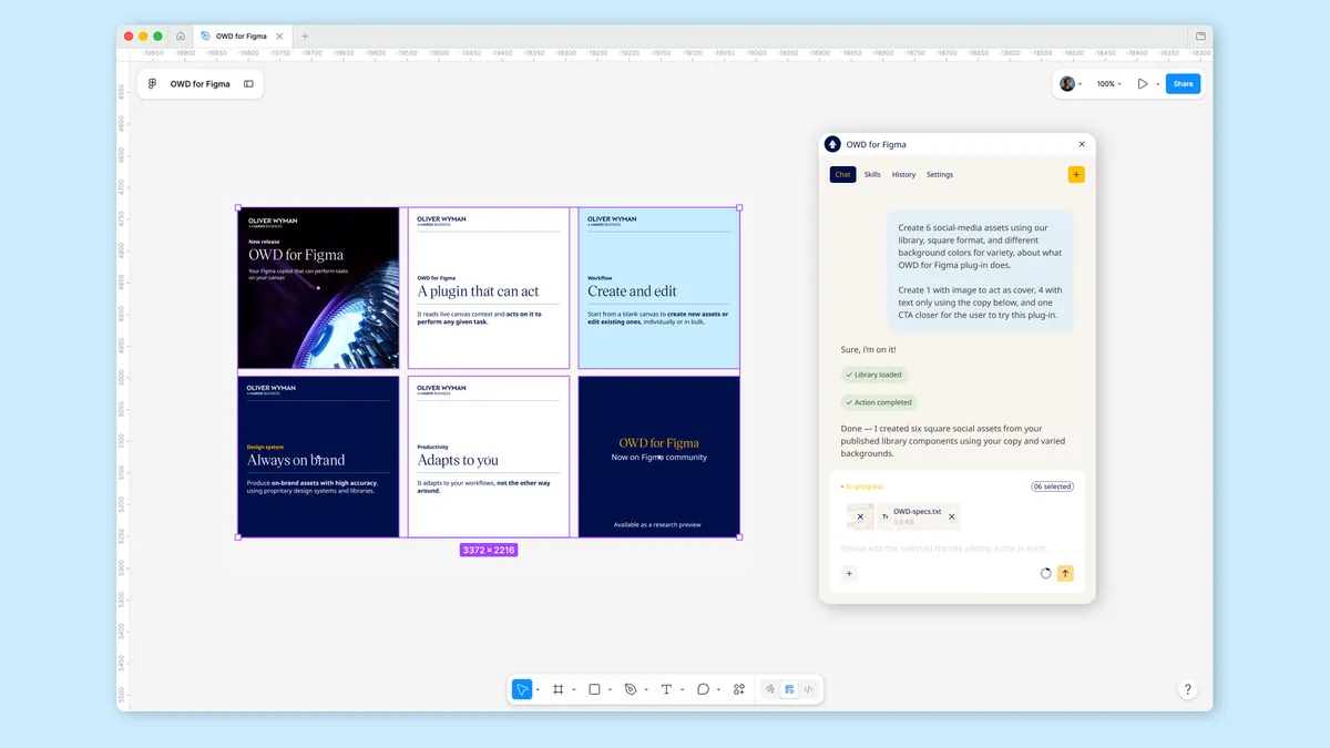 OWD for Figma research preview demo